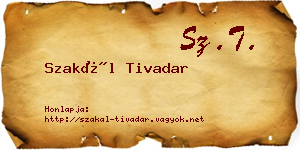 Szakál Tivadar névjegykártya